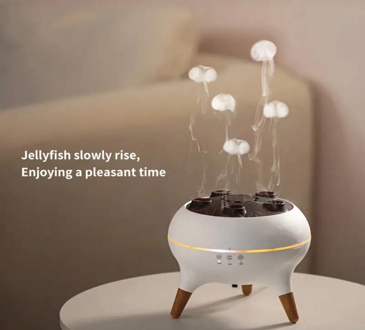 BEGUAR® Jellyfish Etkili Ultrasonik Hava Nemlendirici – LED Işıklı Masaüstü Difüzör